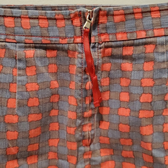 Marc Jacobs Denim Blue and Red Gingham Skirt - Picture 7 of 9